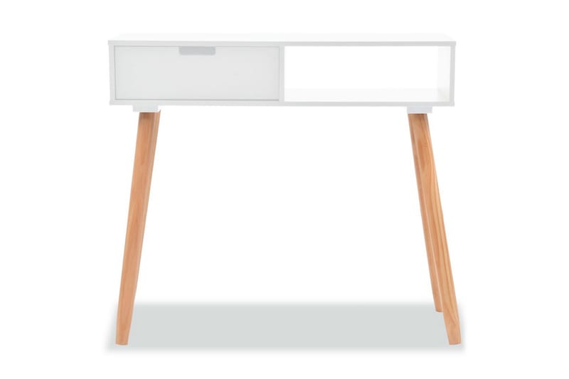 Konsollbord heltre furu 80x30x72 cm hvit - Hvit/Furu - Møbler - Bord - Avlastningsbord - Konsollbord