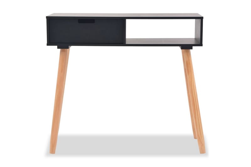 Konsollbord heltre furu 80x30x72 cm svart - Svart/Furu - Møbler - Bord - Konsollbord & avlastningsbord - Konsollbord