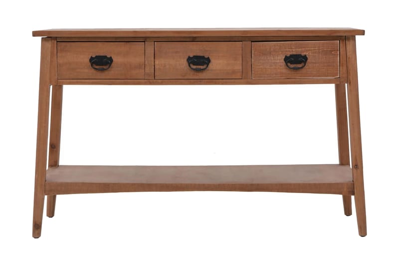 Konsollbord heltre gran 126x40x77,5 cm brun - Møbler - Bord - Avlastningsbord - Konsollbord