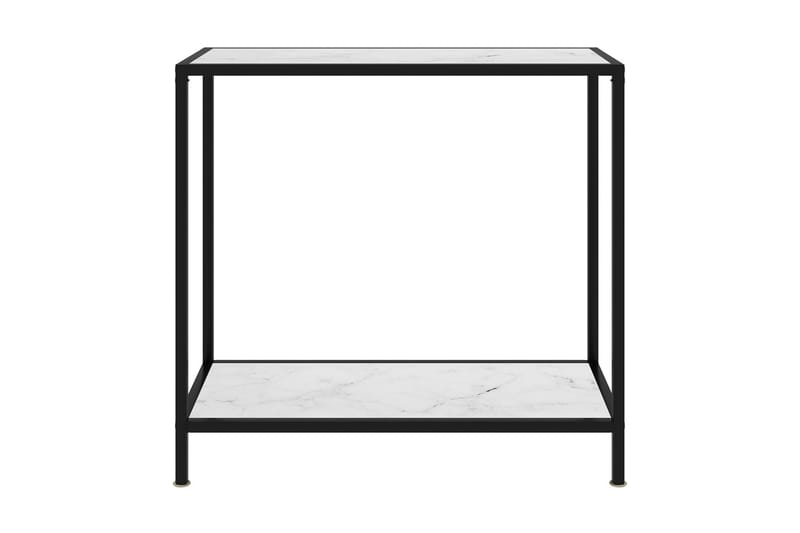 Konsollbord hvit 80x35x75 cm herdet glass - Hvit - Møbler - Bord - Avlastningsbord - Konsollbord