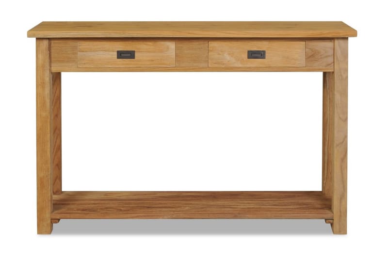 Konsollbord massiv teak 120x30x80 cm - Teak - Møbler - Bord - Avlastningsbord - Konsollbord