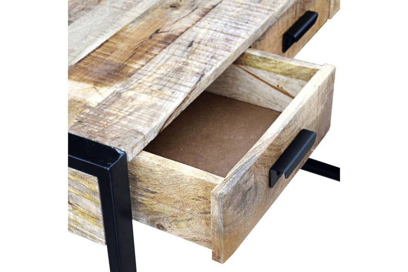 Konsollbord med 3 skuffer heltre mango 110x35x78 cm - Mangotre/Svart - Møbler - Bord - Avlastningsbord - Konsollbord