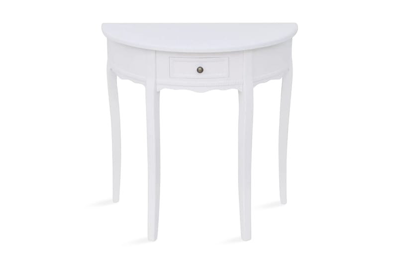 Konsollbord med skuff halvsirkel hvit - Hvit - Møbler - Bord - Konsollbord & avlastningsbord - Konsollbord