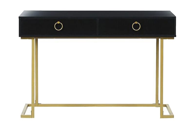 Konsollbord / skrivebord svart / gull WESTPORT - Svart - Møbler - Bord - Spisebord & kjøkkenbord