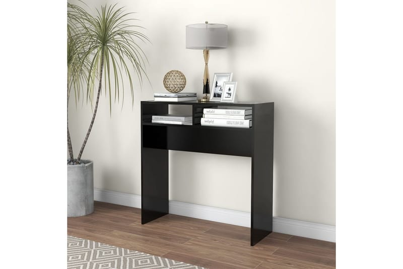 Konsollbord svart 78x30x80 cm sponplate - Svart - Møbler - Bord - Konsollbord & avlastningsbord - Konsollbord