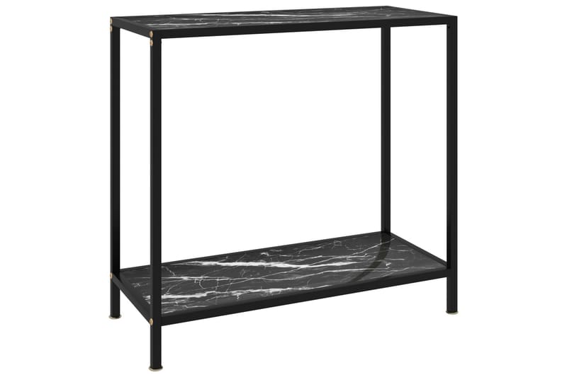 Konsollbord svart 80x35x75 cm herdet glass - Svart - Møbler - Bord - Avlastningsbord - Brettbord og småbord
