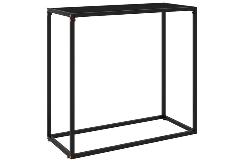 Konsollbord svart 80x35x75 cm herdet glass - Svart - Møbler - Bord - Avlastningsbord - Konsollbord