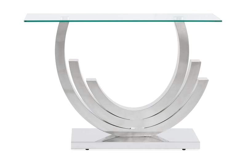 Natear Avlastningsbord 120 cm - Rustfritt stål /Glass - Møbler - Sofaer - Sofatilbehør