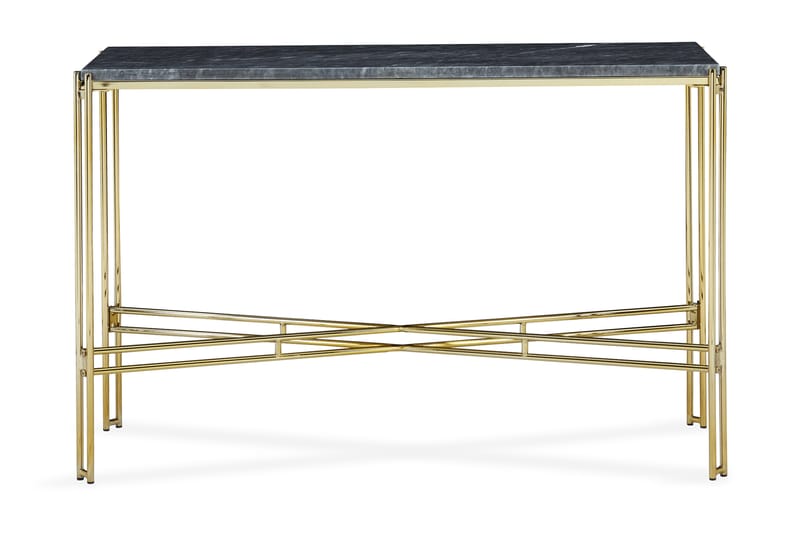 Ponza Avlastningsbord 100 cm Marmor - Grå/Messing - Møbler - Bord - Avlastningsbord - Brettbord og småbord