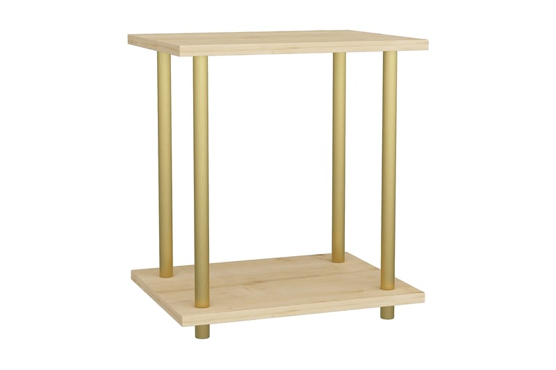 Andifli Sidebord 35x48,2x44,6 cm - Gull/Brun - Møbler - Bord - Avlastningsbord - Brettbord og småbord