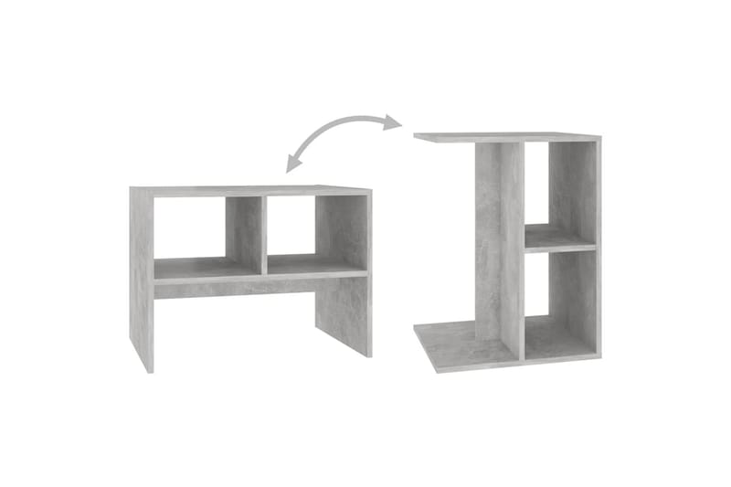 Sidebord betonggrå 60x40x45 cm sponplate - Grå - Møbler - Bord - Avlastningsbord - Lampebord &