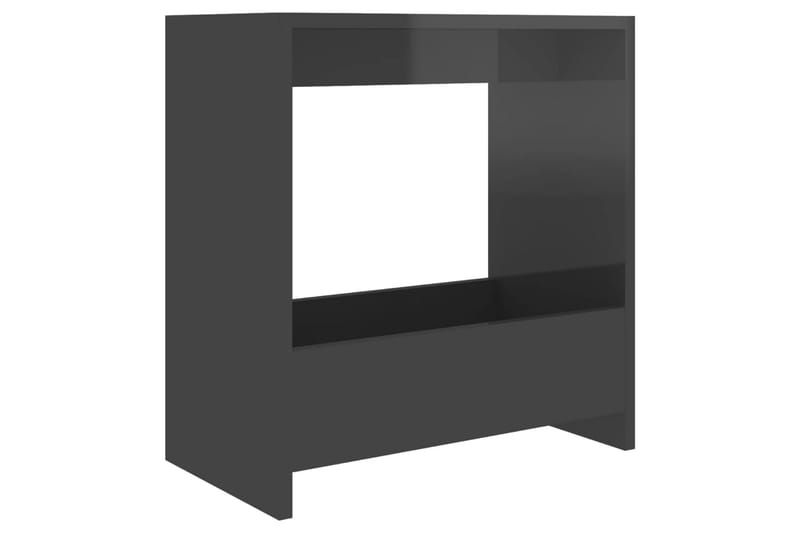 Sidebord høyglans grå 50x26x50 cm sponplate - Grå - Møbler - Bord - Avlastningsbord - Lampebord & sidebord