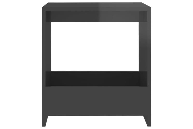 Sidebord høyglans grå 50x26x50 cm sponplate - Grå - Møbler - Bord - Avlastningsbord - Lampebord & sidebord