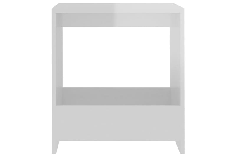 Sidebord høyglans hvit 50x26x50 cm sponplate - Hvit - Møbler - Bord - Konsollbord & avlastningsbord - Lampebord &