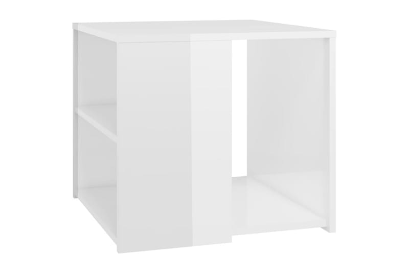Sidebord høyglans hvit 50x50x45 cm sponplate - Hvit - Møbler - Bord - Konsollbord & avlastningsbord - Lampebord &
