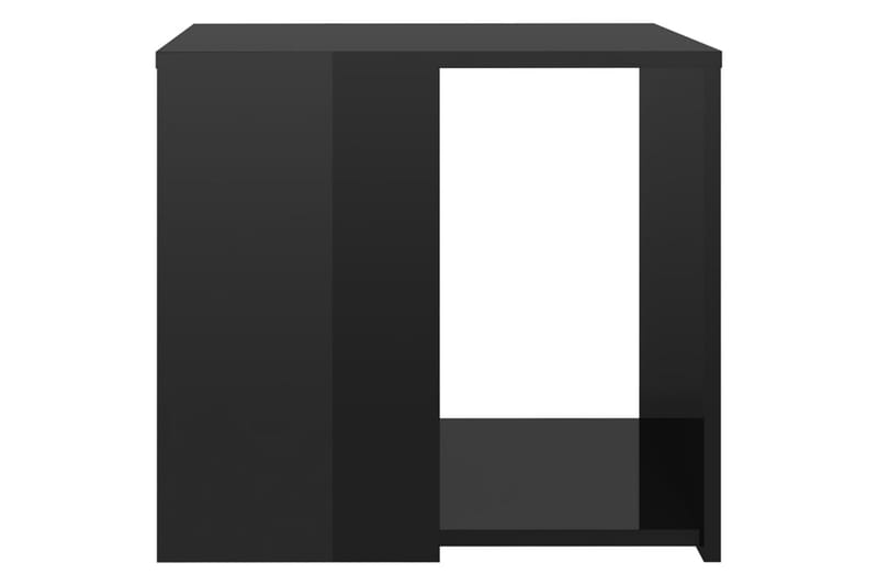 Sidebord høyglans svart 50x50x45 cm sponplate - Svart - Møbler - Bord - Konsollbord & avlastningsbord - Lampebord &