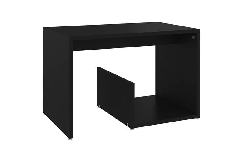 Sidebord svart 59x36x38 cm sponplate - Svart - Møbler - Bord - Konsollbord & avlastningsbord - Lampebord &
