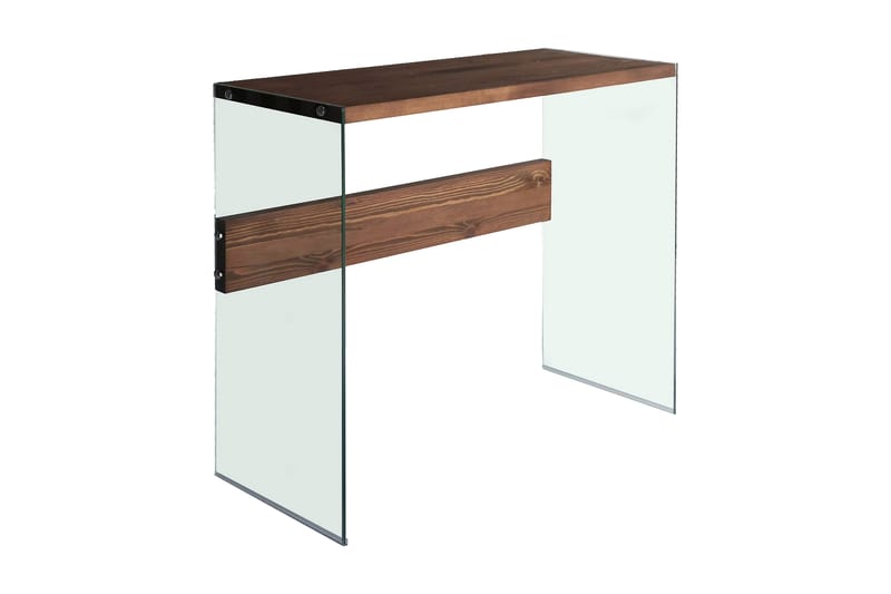 Thorold Sidebord 91 cm - Mørkebrun / herdet glass - Møbler - Bord - Avlastningsbord - Lampebord & sidebord