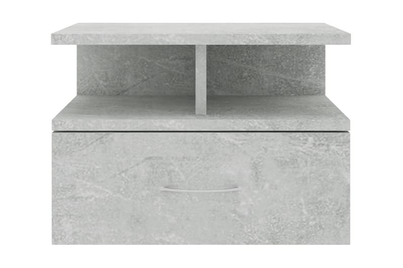 Flytende nattbord 2 stk betonggrå 40x31x27 cm sponplate - Grå - Møbler - Bord - Konsollbord & avlastningsbord - Sengebord & nattbord