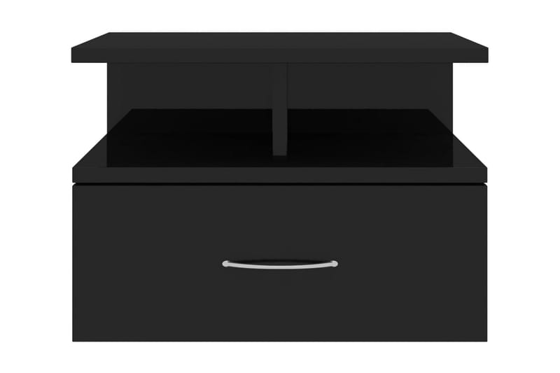 Flytende nattbord 2 stk høyglans svart 40x31x27 cm sponplate - Svart - Møbler - Stoler & lenestoler - Benk