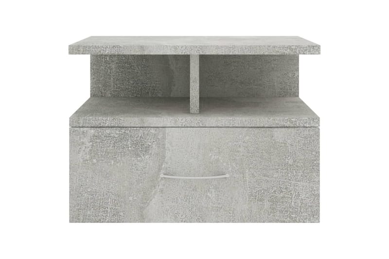 Flytende nattbord betonggrå 40x31x27 cm sponplate