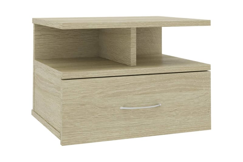 Flytende nattbord sonoma eik 40x31x27 cm sponplate - Brun - Møbler - Bord - Konsollbord & avlastningsbord - Sengebord & nattbord