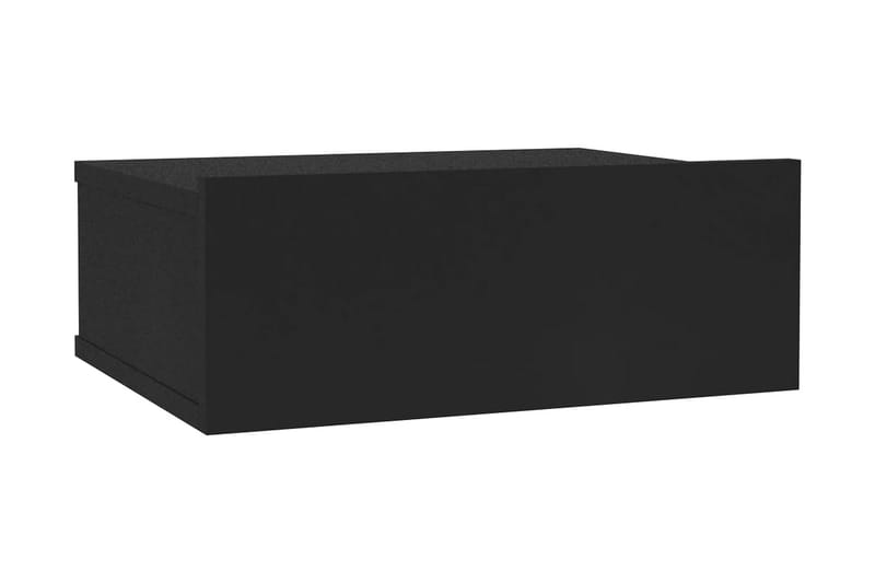 Flytende nattbord svart 40x30x15 cm sponplate - Møbler - Bord - Konsollbord & avlastningsbord - Sengebord & nattbord