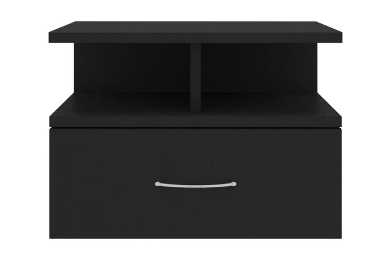 Flytende nattbord svart 40x31x27 cm sponplate