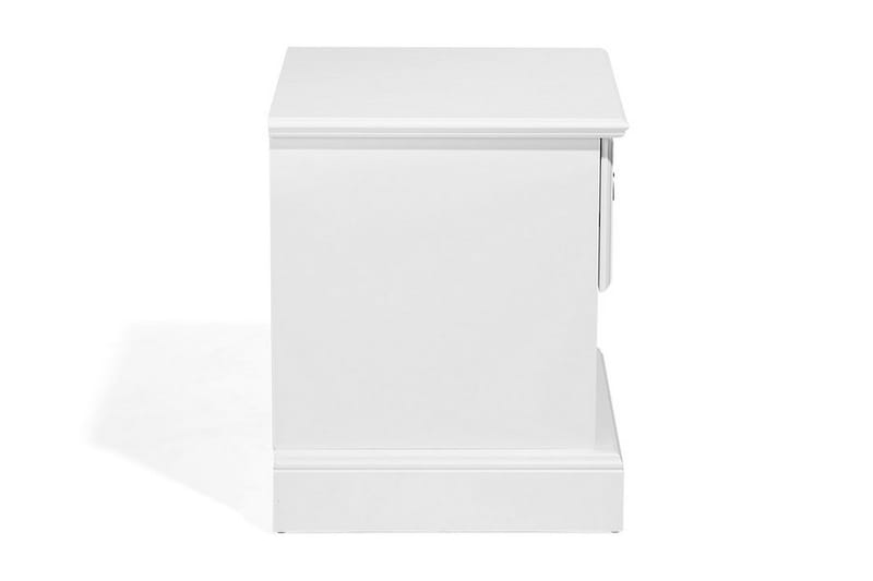 Holak Nattbord 48 cm med Oppbevaring Skuff + Hylle - Hvit - Møbler - Bord - Konsollbord & avlastningsbord - Sengebord & nattbord