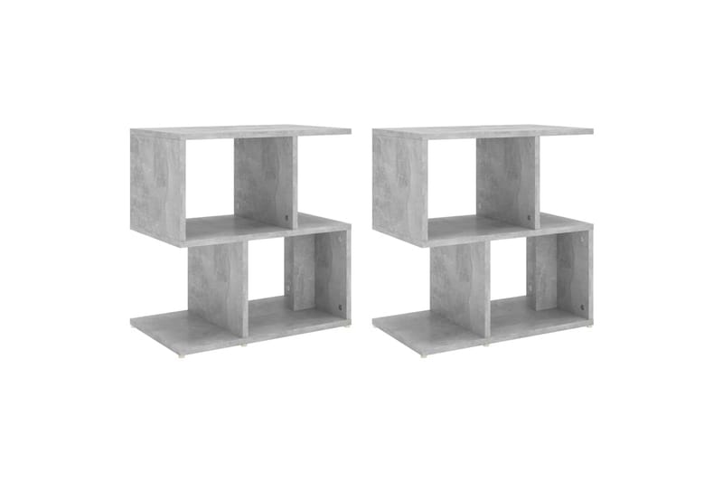 Nattbord 2 stk betonggrå 50x30x51,5 cm sponplate - Grå - Møbler - Bord - Avlastningsbord - Sengebord & nattbord