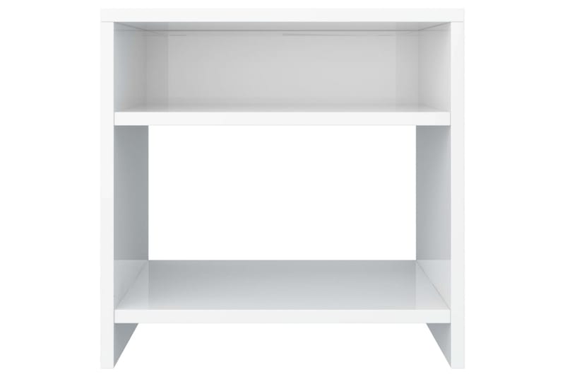 Nattbord 2 stk høyglans hvit 40x30x40 cm sponplate - Hvit - Oppbevaring - Hyller - Bokhylle