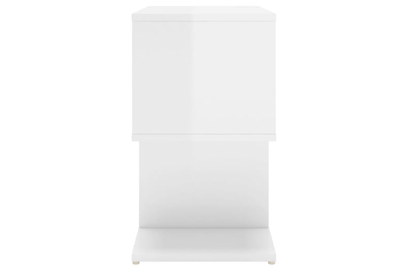 Nattbord 2 stk høyglans hvit 50x30x51,5 cm sponplate - Hvit - Møbler - Bord - Avlastningsbord - Sengebord & nattbord