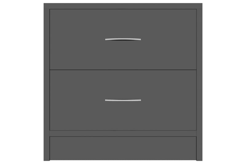 Nattbord 2 stk høyglans svart 40x30x40 cm sponplate - Svart - Oppbevaring - Hyller - Vegghylle