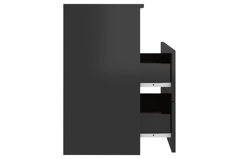 Nattbord 2 stk høyglans svart 50x32x60 cm - Svart - Møbler - Bord - Avlastningsbord - Sengebord & nattbord
