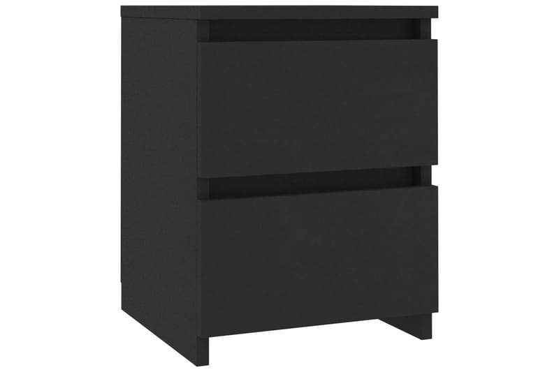 Nattbord 2 stk svart 30x30x40 cm sponplate - Svart - Møbler - Bord - Avlastningsbord - Sengebord & nattbord