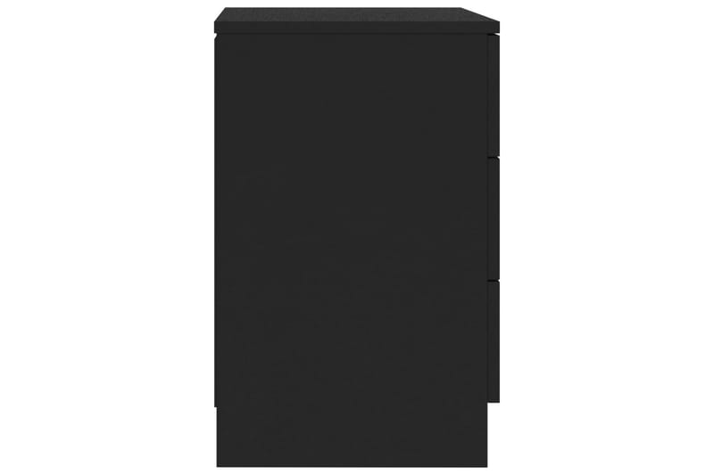 Nattbord 2 stk svart 38x35x56 cm sponplate - Svart - Møbler - Bord - Avlastningsbord - Sengebord & nattbord