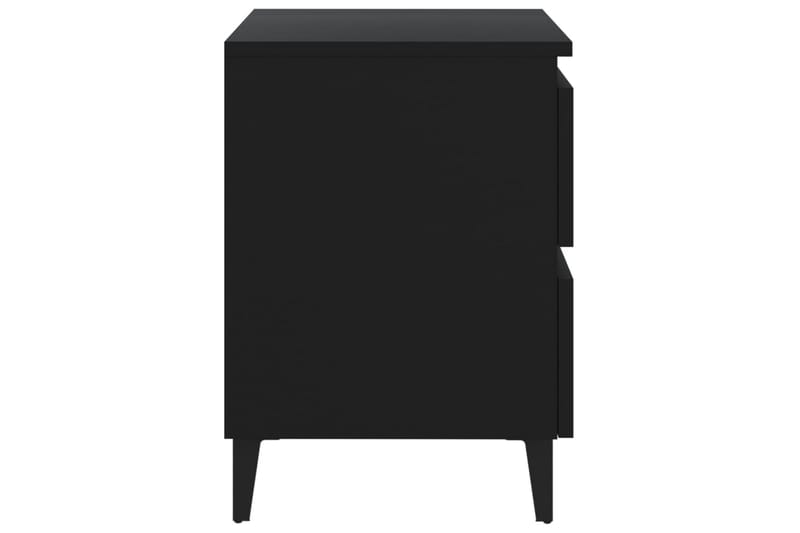 Nattbord 2 stk svart 40x35x50 cm sponplate - Svart - Møbler - Bord - Avlastningsbord - Sengebord & nattbord