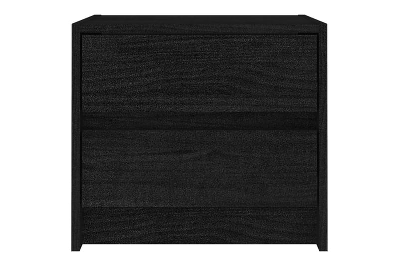 Nattbord 40x30,5x35,5 cm heltre furu svart - Svart - Møbler - Bord - Avlastningsbord - Sengebord & nattbord