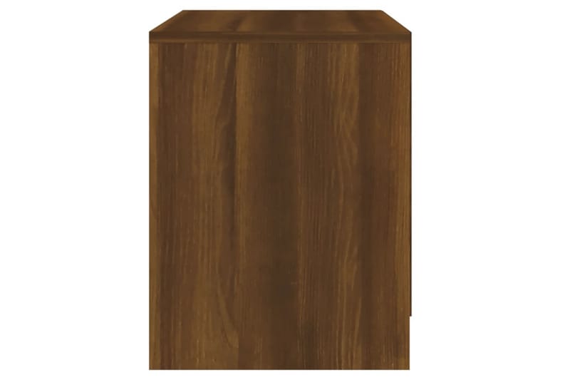 Nattbord brun eik 45x34,5x44,5 cm sponplate - Brun - Møbler - Bord - Avlastningsbord - Sengebord & nattbord