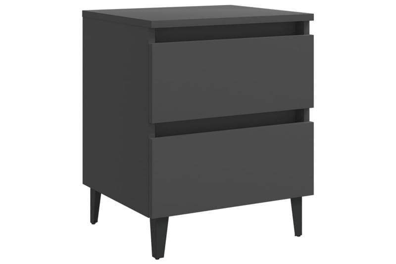 Nattbord grå 40x35x50 cm sponplate - Grå - Møbler - Bord - Avlastningsbord - Sengebord & nattbord