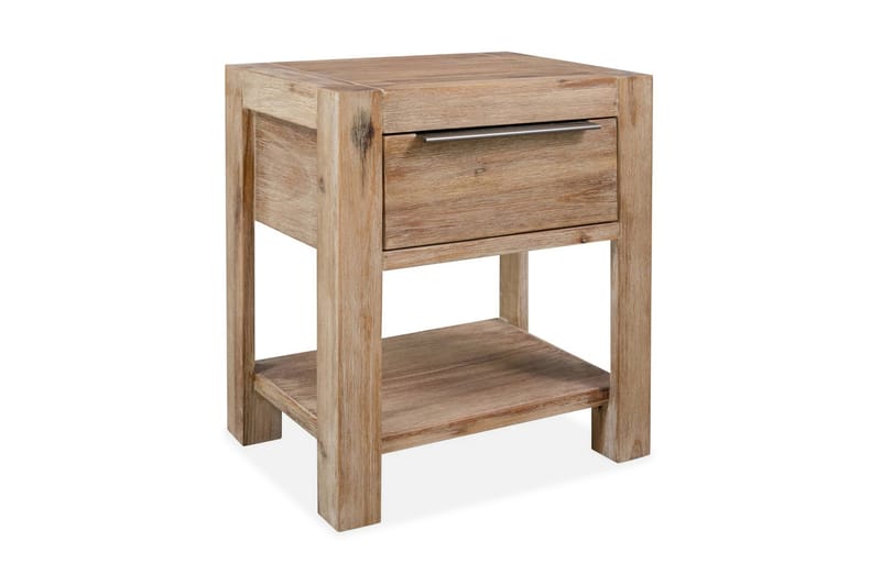 Nattbord med skuff 40x30x48 cm heltre akasie - Brun - Møbler - Bord - Konsollbord & avlastningsbord - Sengebord & nattbord
