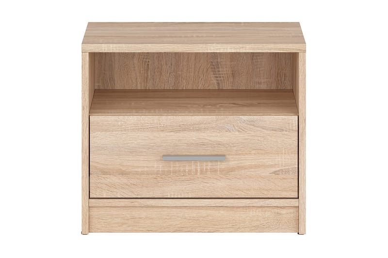 Nepo Plus Nattbord 50 cm med Oppbevaring Skuff + Hylle - Natur - Møbler - Bord - Kontorbord - Skrivebord