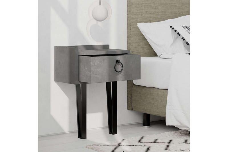Soniya Nattbord 40 cm - Betonggrå - Møbler - Bord - Konsollbord & avlastningsbord - Sengebord & nattbord