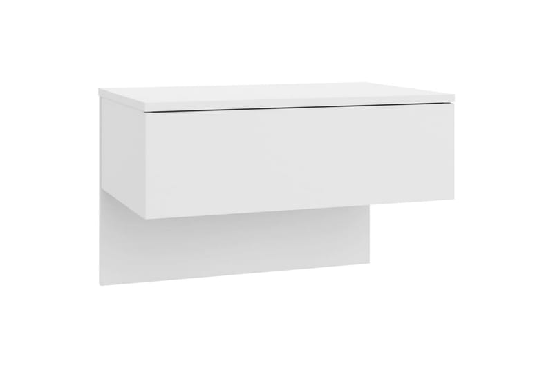 Veggmontert nattbord høyglans hvit konstruert tre - Hvit - Møbler - Bord - Avlastningsbord - Sengebord & nattbord