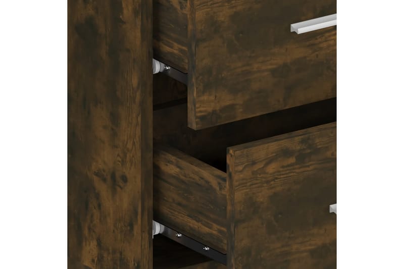 Veggmontert nattbord røkt eik konstruert tre - Brun - Møbler - Bord - Konsollbord & avlastningsbord - Sengebord & nattbord