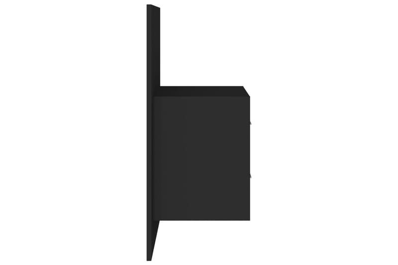 Veggmontert nattbord svart konstruert tre - Svart - Møbler - Bord - Avlastningsbord - Sengebord & nattbord