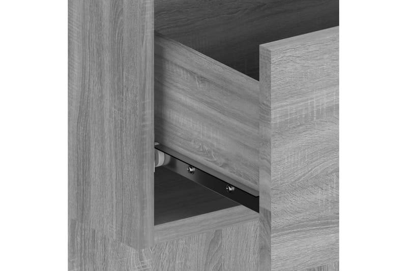 Veggmonterte nattbord 2 stk grå sonoma konstruert tre - Grå - Møbler - Bord - Avlastningsbord - Sengebord & nattbord