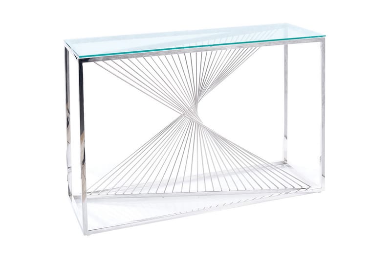 Flamo Konsollbord 120 cm - Transparent Glass/Sølv - Møbler - Bord - Konsollbord & avlastningsbord