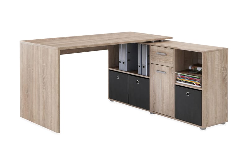 Aizman Hjørneskrivebord 137 cm - Eik - Møbler - Bord - Kontorbord - Skrivebord