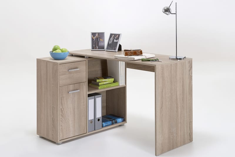 Astraea Hjørneskrivebord 117 cm - Eik - Møbler - Bord - Kontorbord - Skrivebord - Hjørneskrivebord